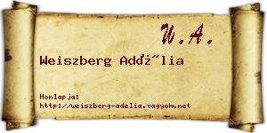 Weiszberg Adélia névjegykártya